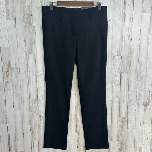 NEW Mario Serrani Pants Size 8 Black Jaquard Comfort Stretch Tummy Control - Picture 1 of 10